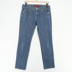 Levis Vintage Straight 562 Jeans‎ Womens 4M W27 Blue Stretch Denim Hemmed*